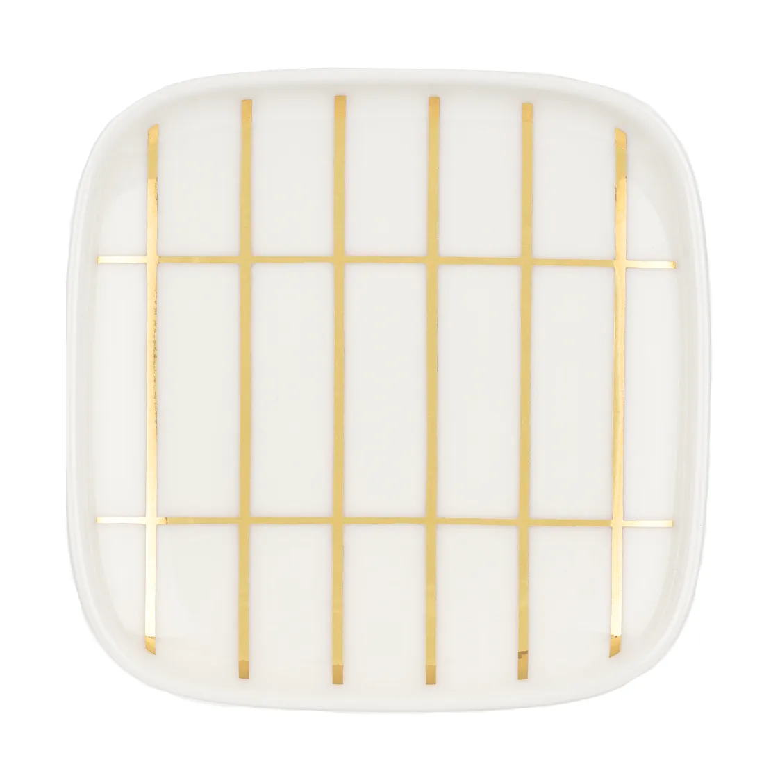 Fuente Tiiliskivi 10x10 cm, White-gold Marimekko