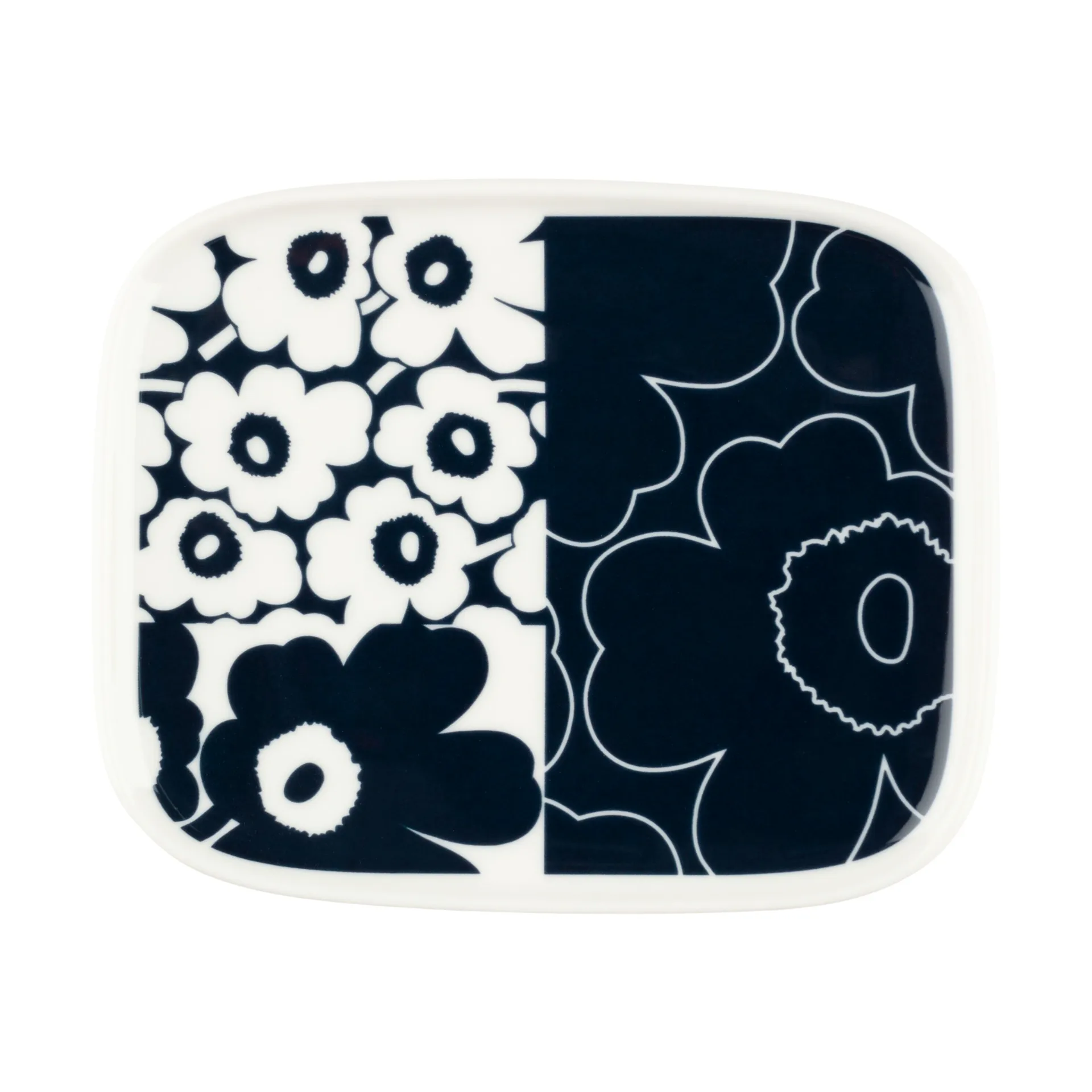 Fuente Unikko collage 12x15 cm, White-dark blue Marimekko