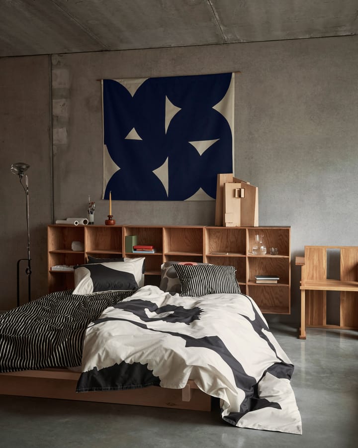 Funda de almohada Iso Unikko 50x60 cm, Off white-charcoal Marimekko