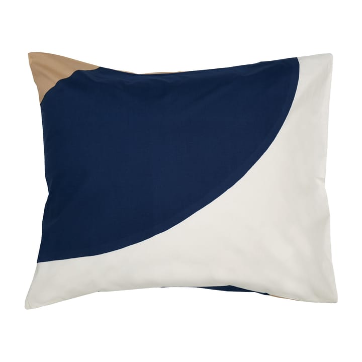 Funda de almohada Seireeni 50x60 cm, Beige-azul oscuro-crudo claro
