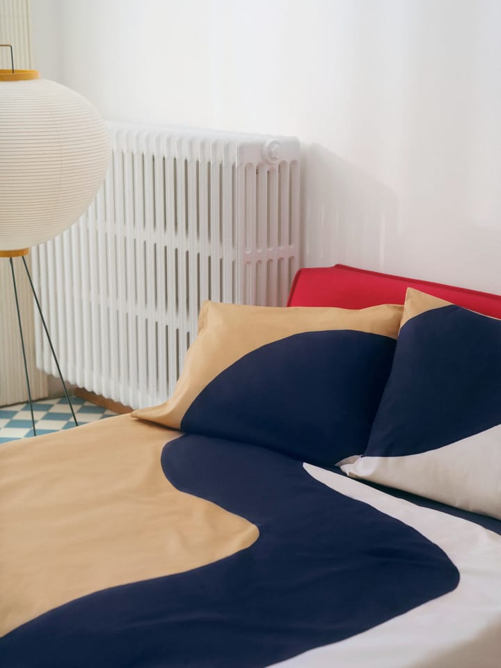 Funda de almohada Seireeni 50x60 cm, Beige-azul oscuro-crudo claro Marimekko