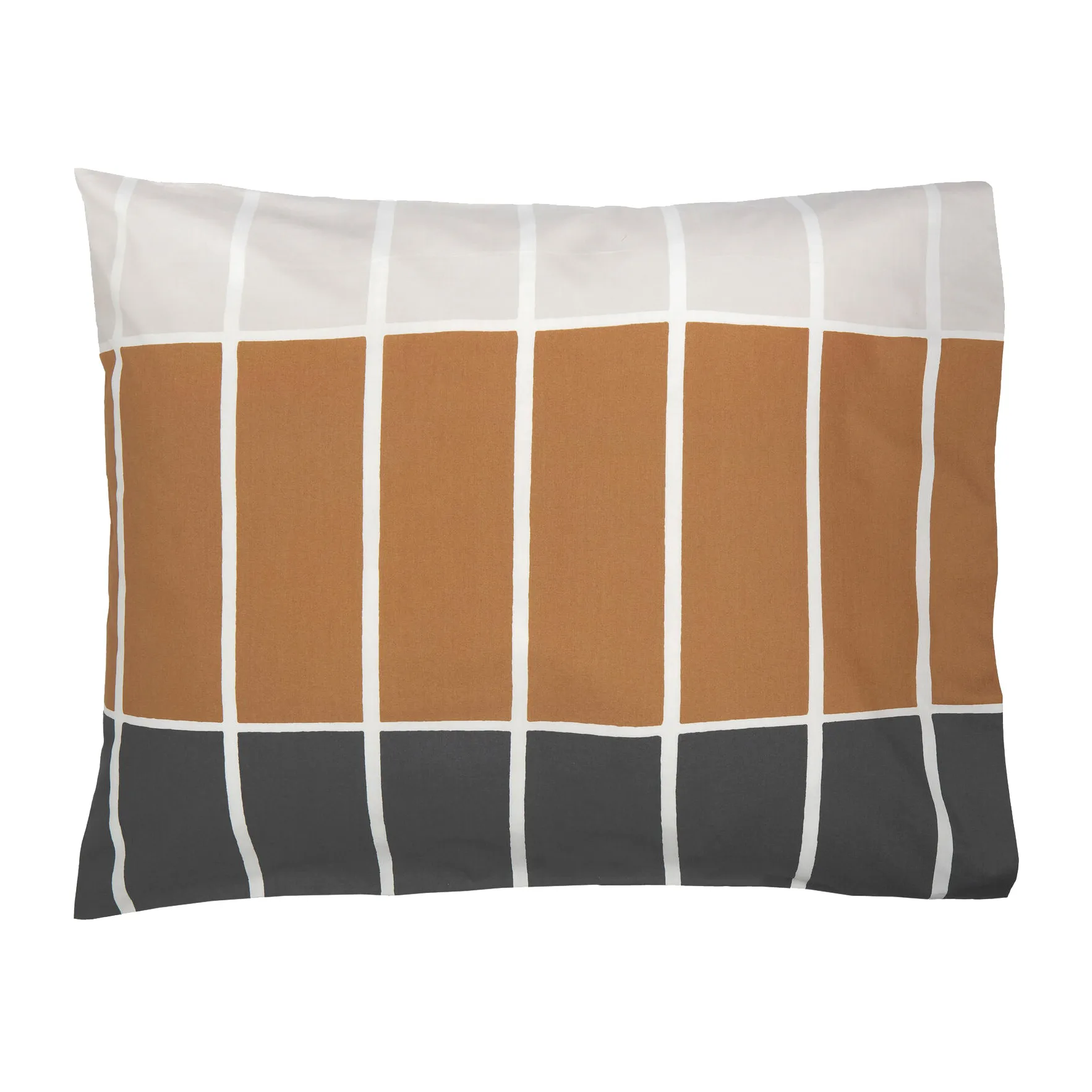 Funda de almohada Tiiliskivi 50x60 cm, marrón oscuro-beige-charcoal Marimekko