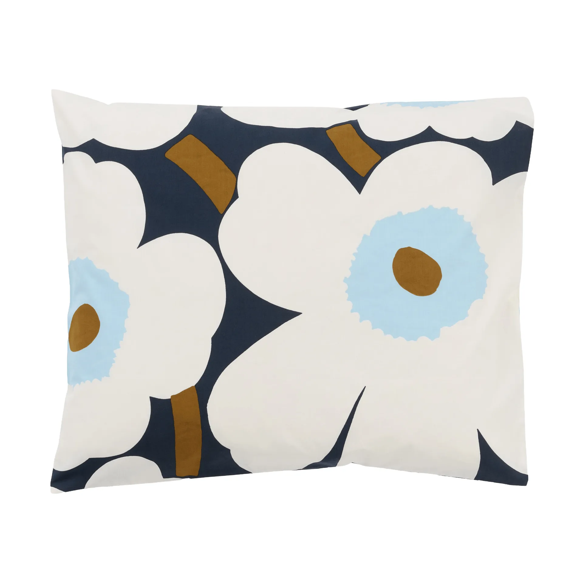 Funda de almohada Unikko 50x60 cm, Blueberry-off white-cold blue Marimekko