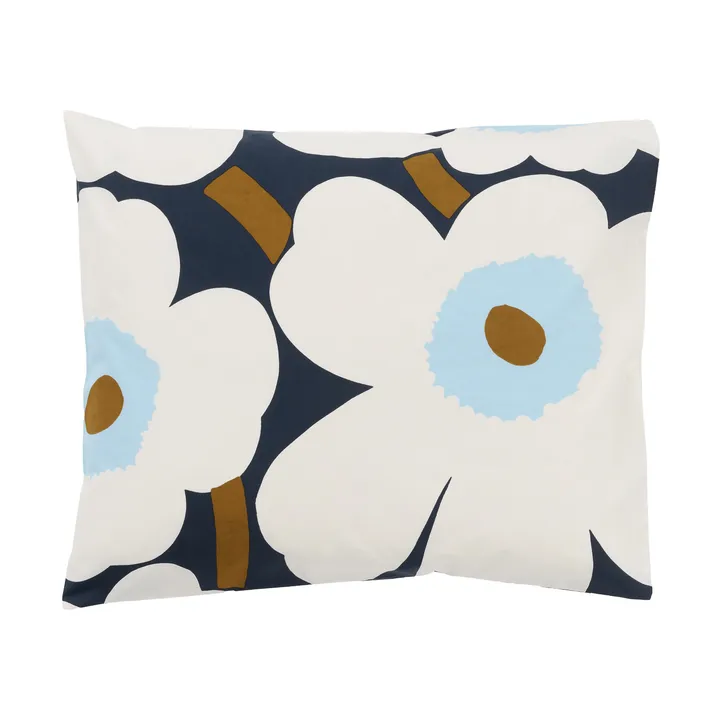 Funda de almohada Unikko 50x60 cm - Blueberry-off white-cold blue - Marimekko