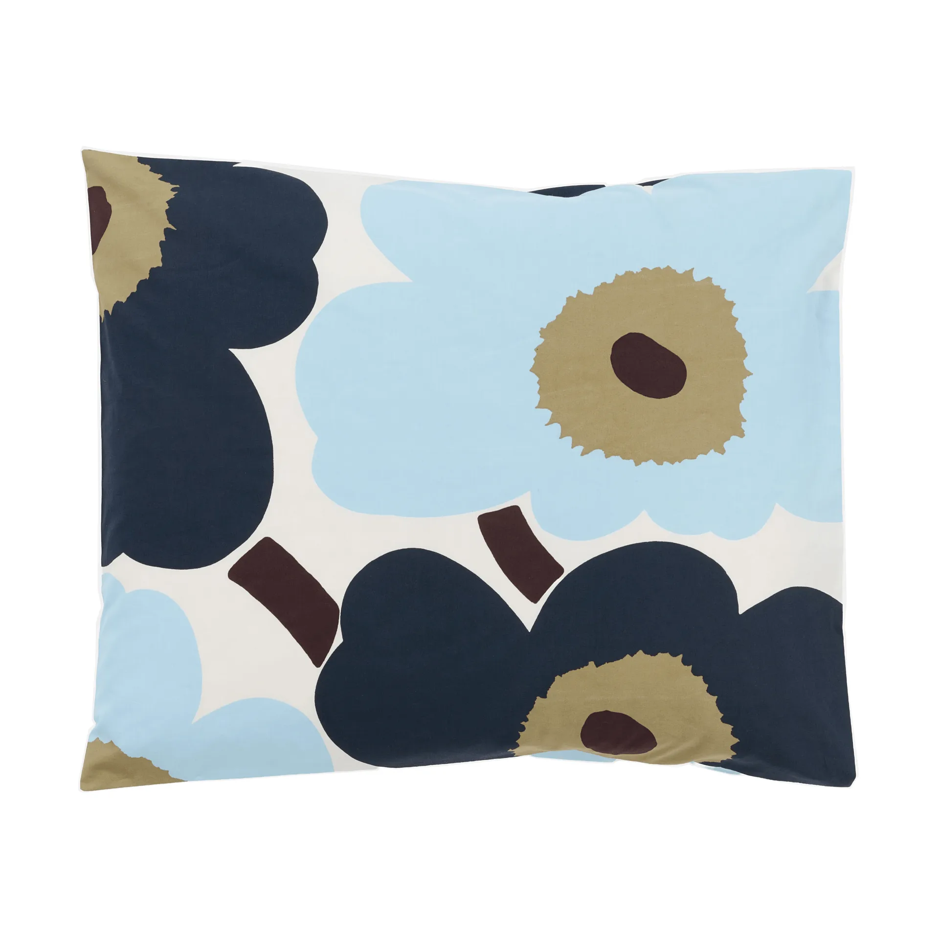 Funda de almohada Unikko 50x60 cm, Off white-blueberry-cold blue Marimekko
