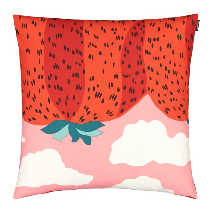 Funda de cojín Mansikkavuoret 50x50 cm - Rosa-rojo - Marimekko