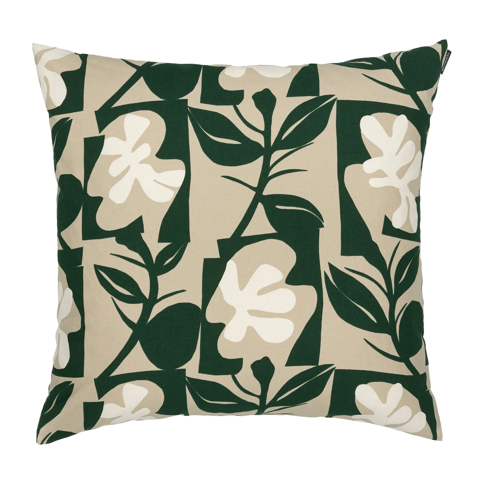 Funda de cojín Pienet Naatit 50 x 50 cm, beige-cotton-dark green Marimekko