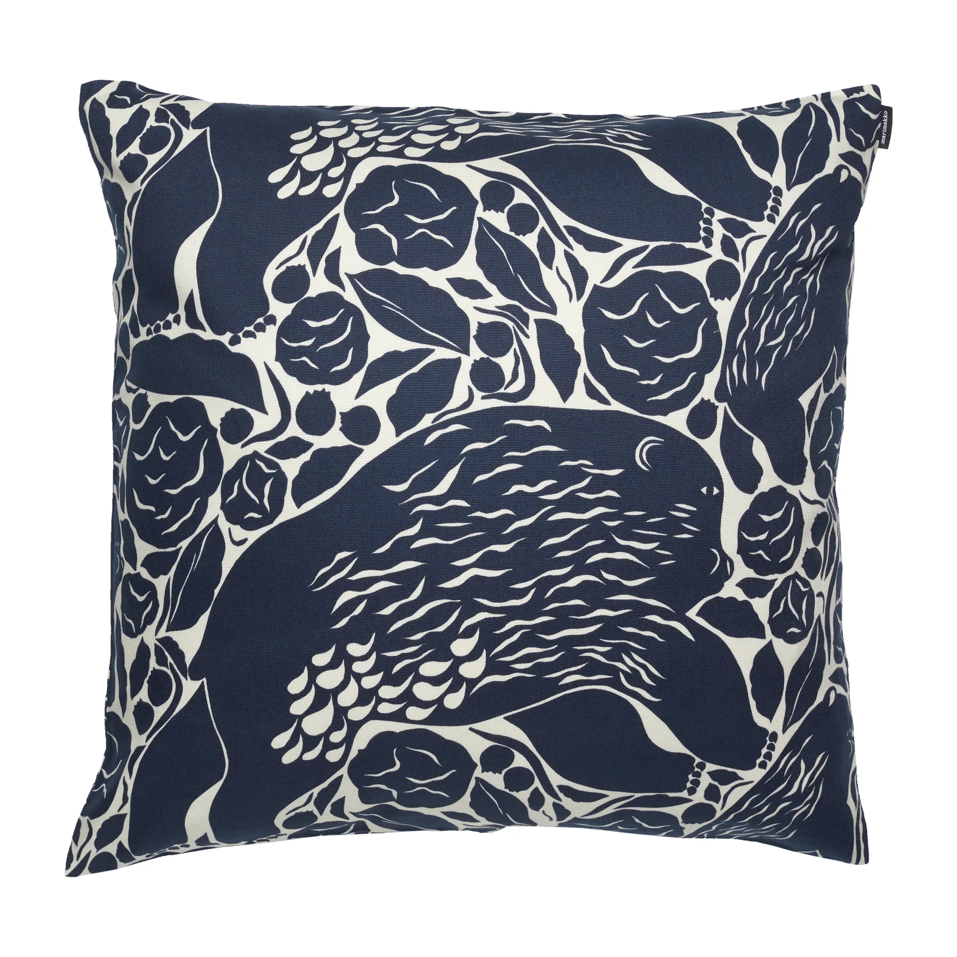 Funda de cojín Pieni Karhuemo 50x50 cm, beige claro-azul oscuro Marimekko