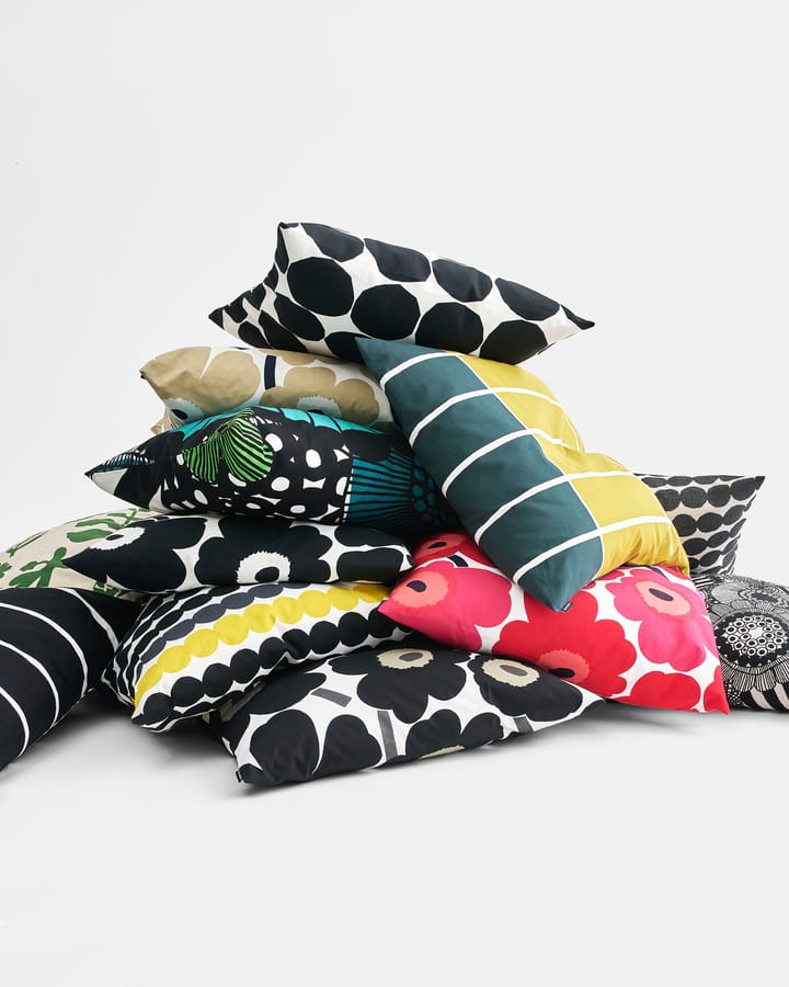 Funda de cojín Pieni Siirtolapuutarha, azul-verde (Finlandia 100 años) Marimekko