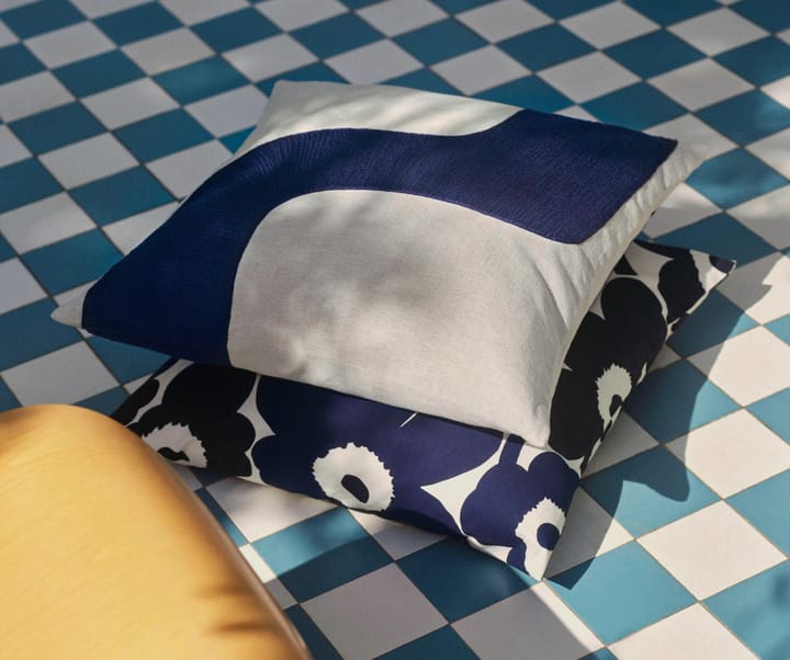 Funda de cojín Pieni Unikko 50x50 cm, Azul oscuro-cotton Marimekko