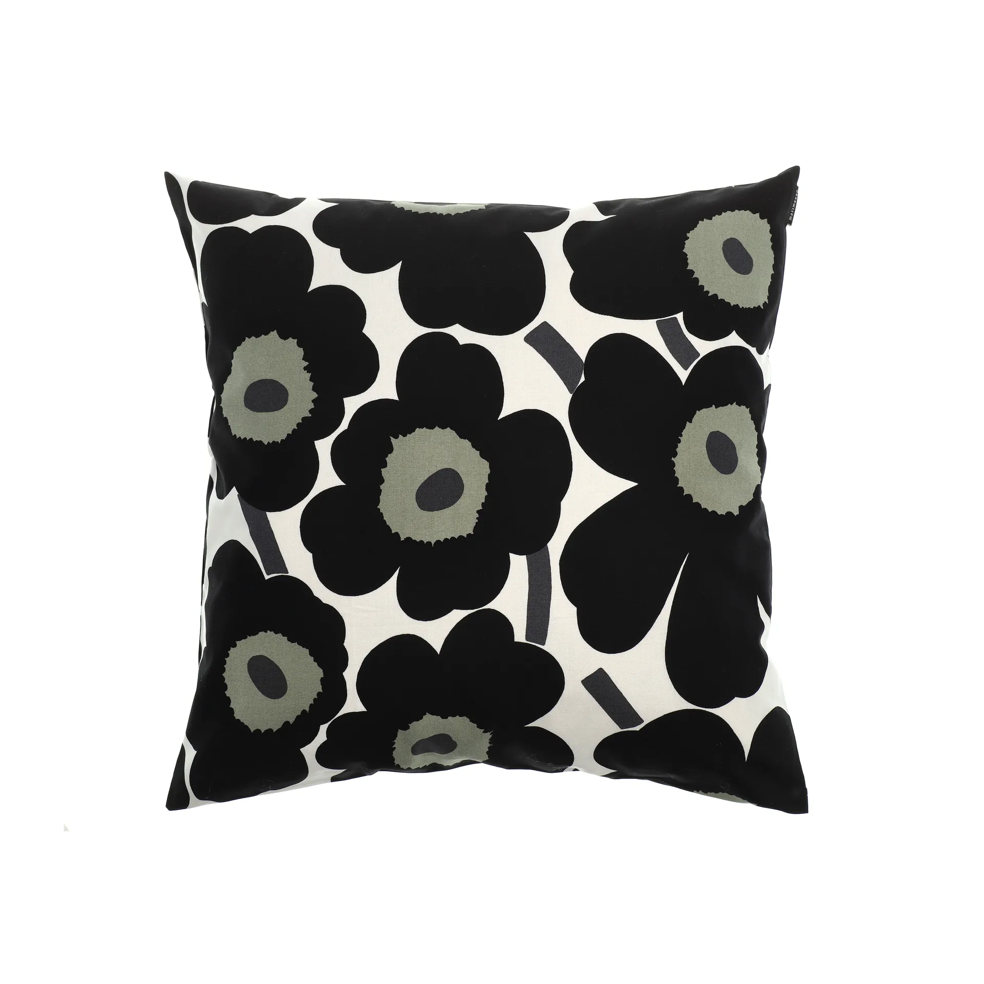 Funda de cojín Pieni Unikko 50x50 cm, negro Marimekko