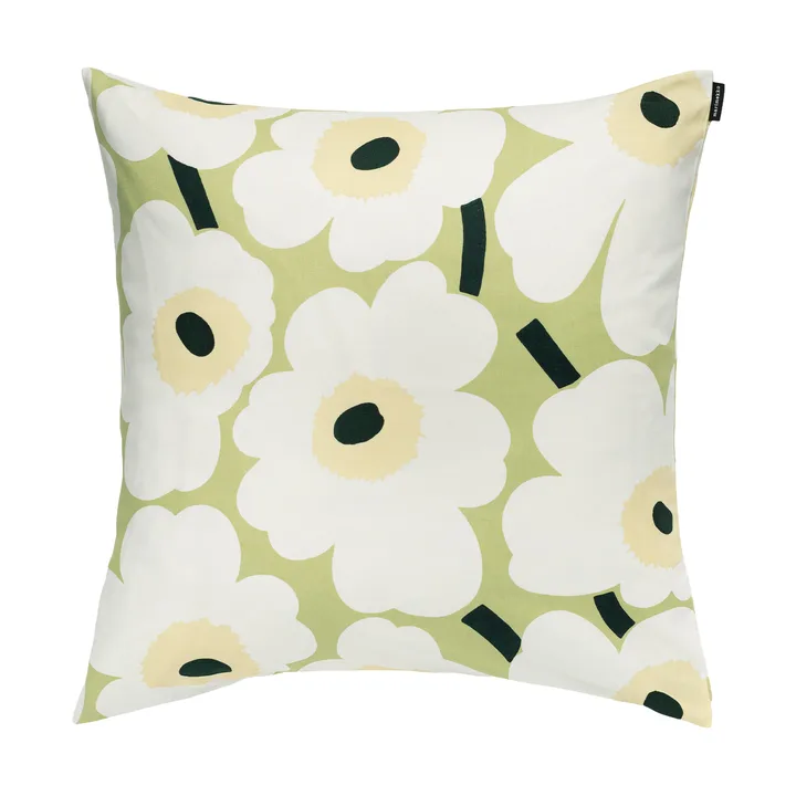 Funda de cojín Pieni Unikko 50x50 cm - Pera, blanco roto, melón - Marimekko