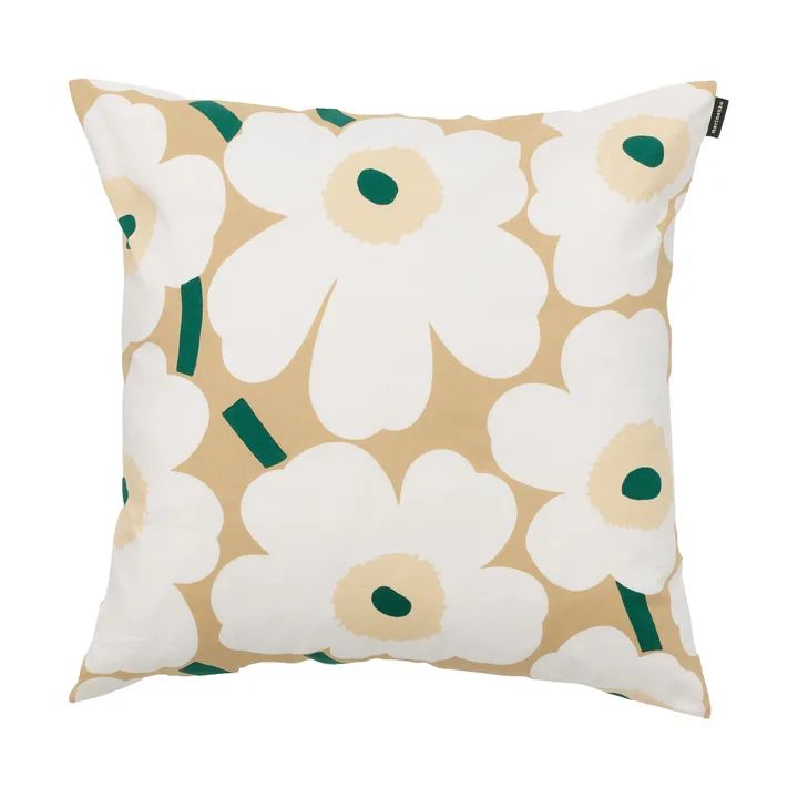 Funda de cojín Pieni Unikko 50x50 cm - Sand-white-hay-emerald - Marimekko