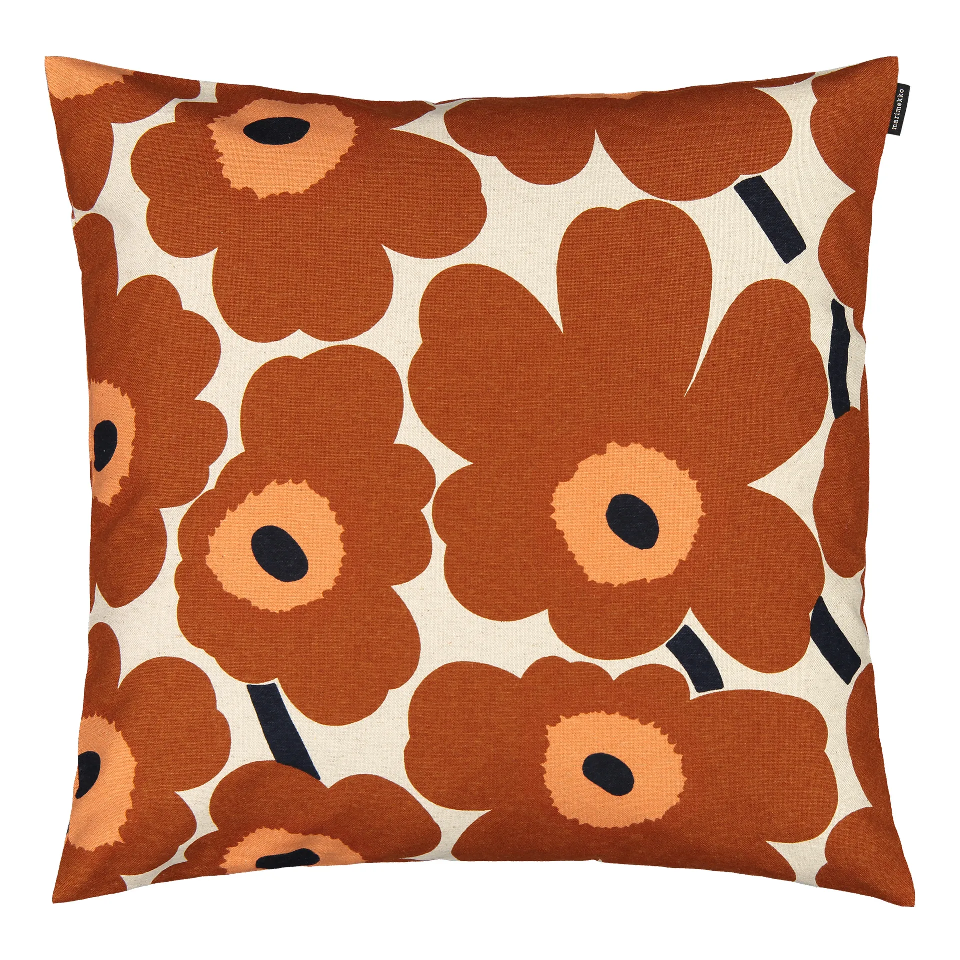 Funda de cojín Pieni Unikko algodón-lino 50x50 cm, Beige-marrón Marimekko