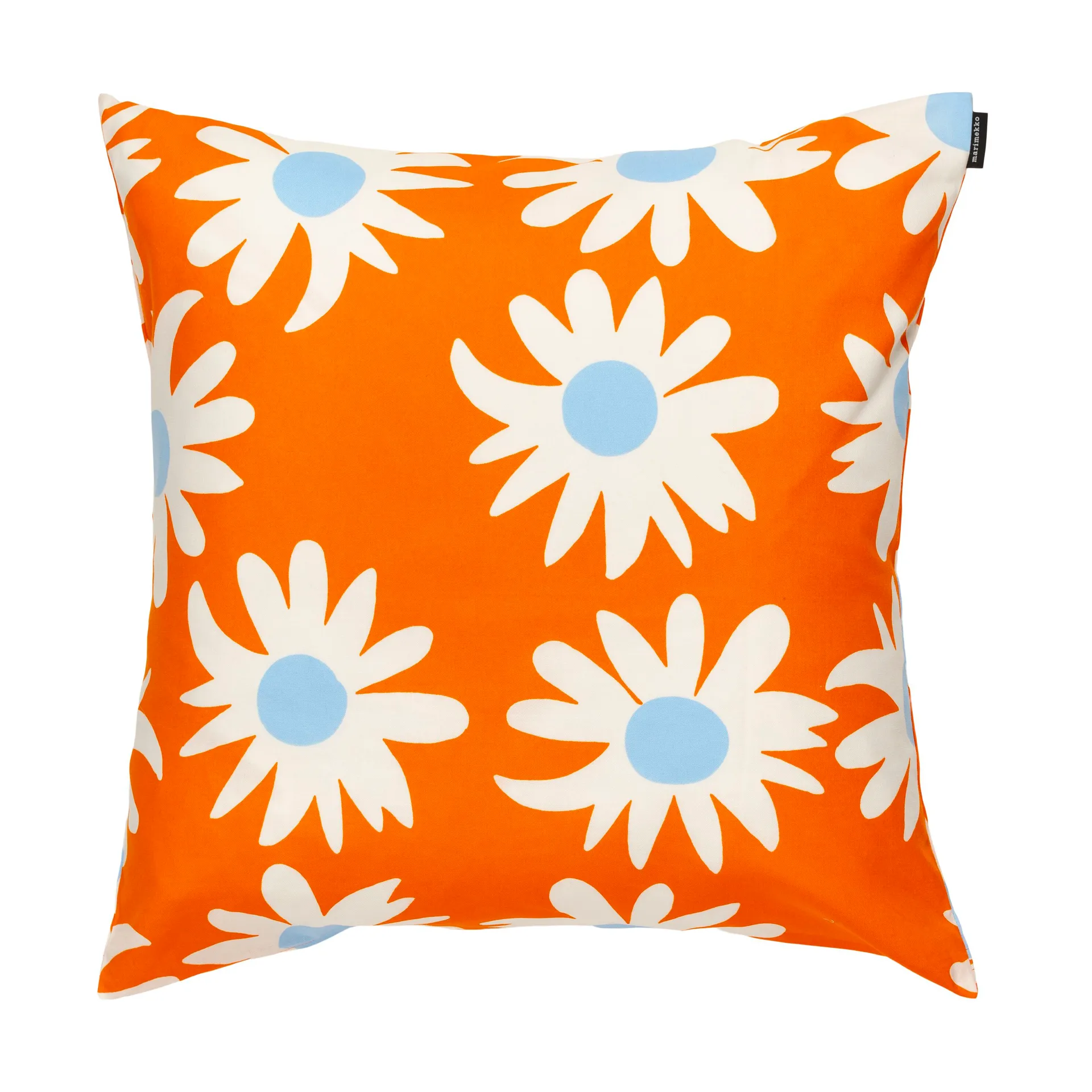 Funda de cojín Rakastaa ei rakasta 50x50 cm, Orange-Off-white-light blue Marimekko