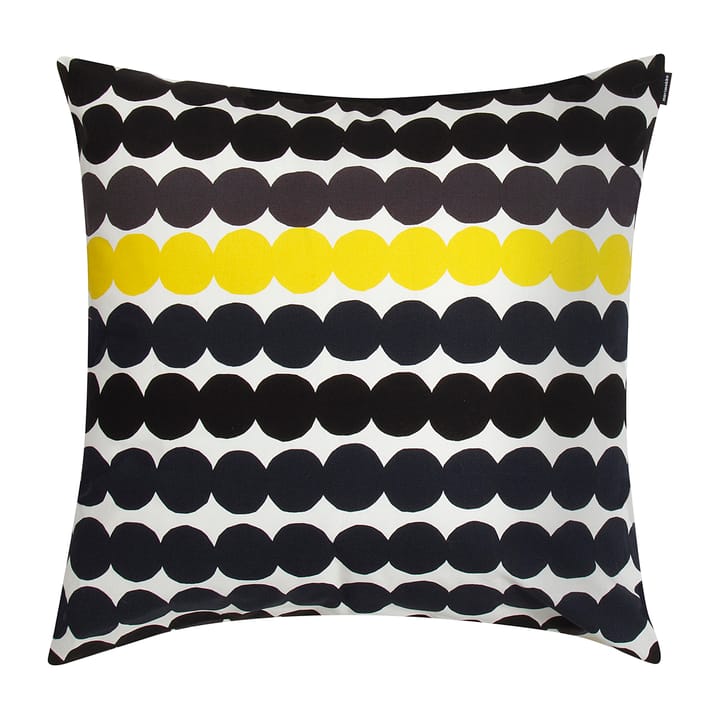 Funda de cojín Räsymatto - negro-gris-amarillo - Marimekko