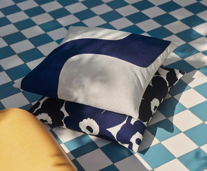 Funda de cojín Seireeni 50x50 cm, Lino-azul oscuro Marimekko