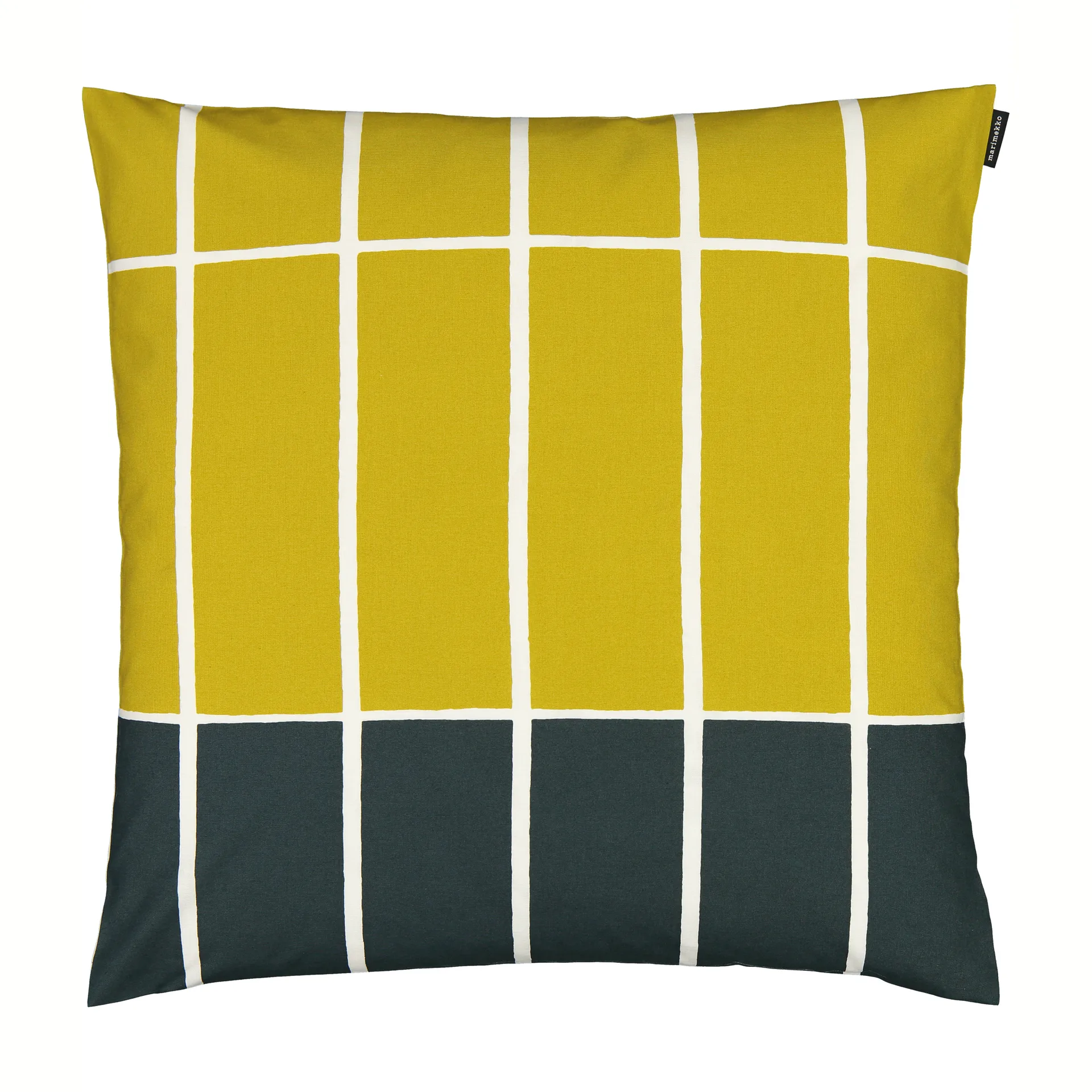 Funda de cojín Tiiliskivi 50x50 cm, Amarillo-verde oscuro Marimekko