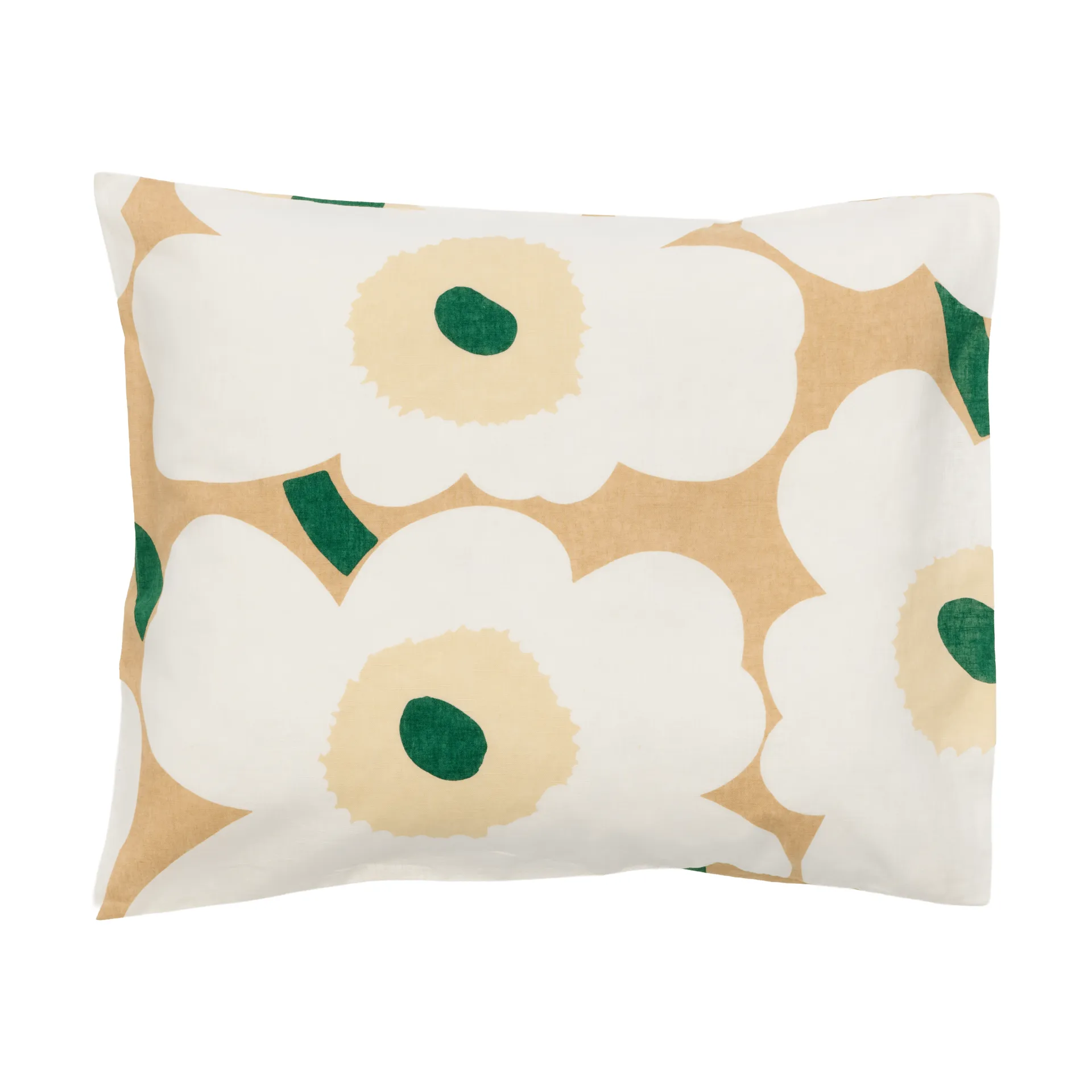 Funda de cojín Unikko 50x60 cm, Sand-off white-hay-emerald Marimekko