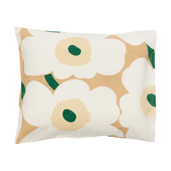Funda de cojín Unikko 50x60 cm - Sand-off white-hay-emerald - Marimekko