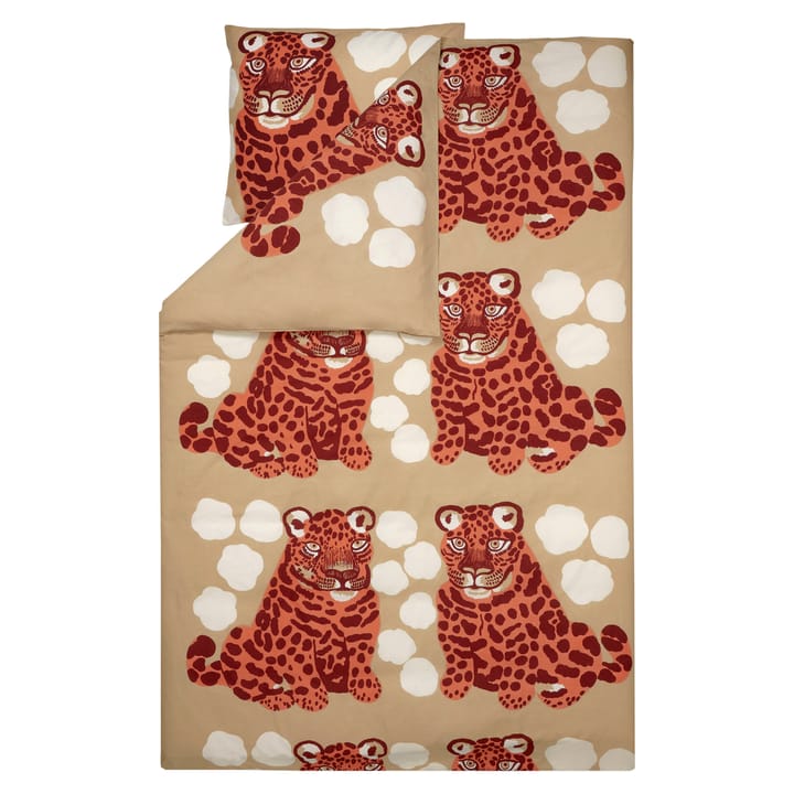 Funda nórdica Kaksoset 150x210 cm - Beige-naranja-marrón - Marimekko