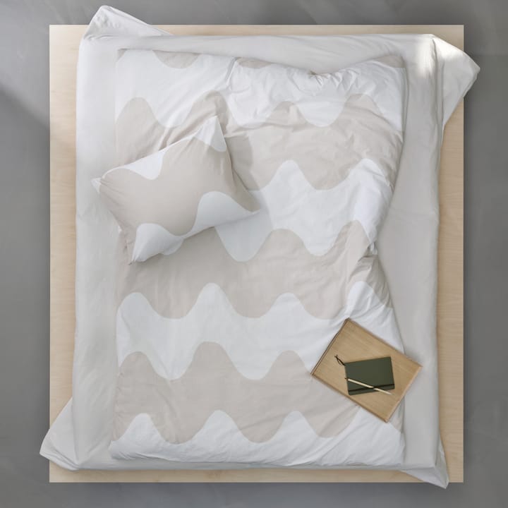 Funda nórdica Lokki 150x210 cm, Beige-blanco Marimekko