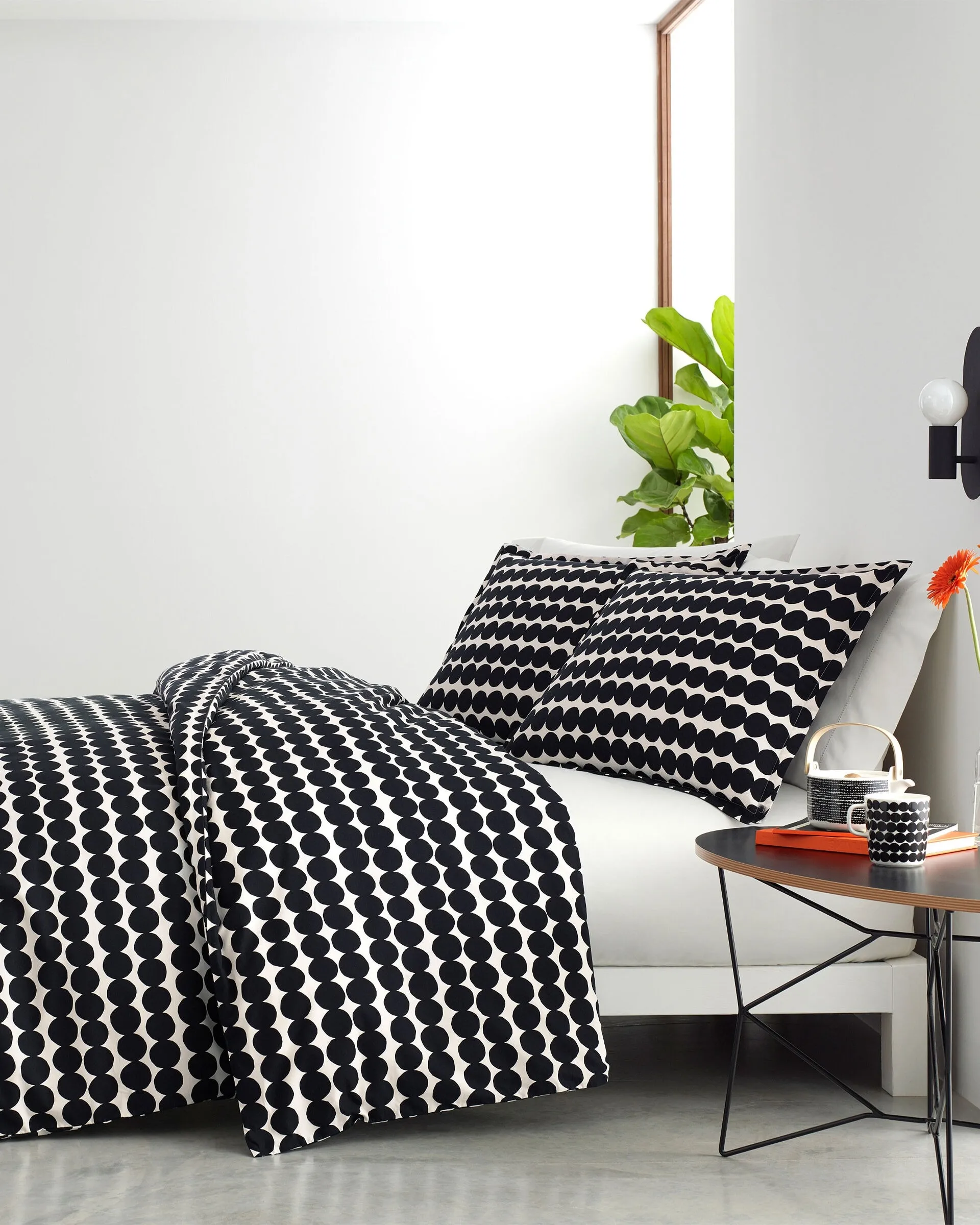 Funda nórdica Räsymateo 150x210 cm, negro-blanco Marimekko