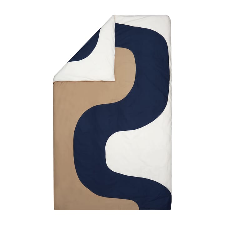 Funda nórdica Seireeni 150x210 cm, Beige-azul oscuro-crudo claro Marimekko