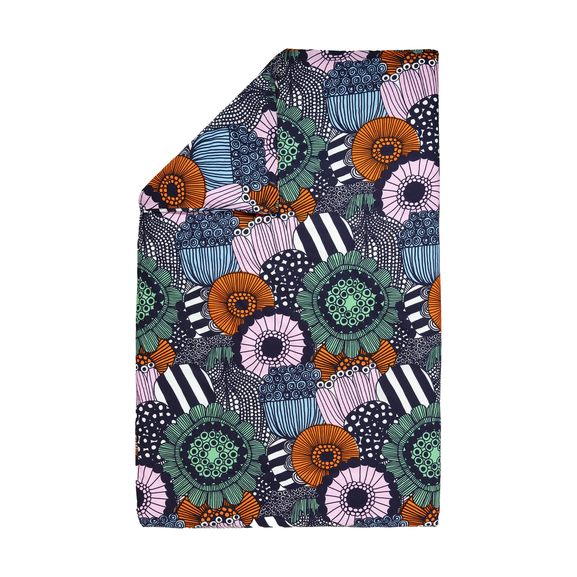 Funda nórdica Siirtolapuutarha 150x210 cm, White-dark blue-orange Marimekko