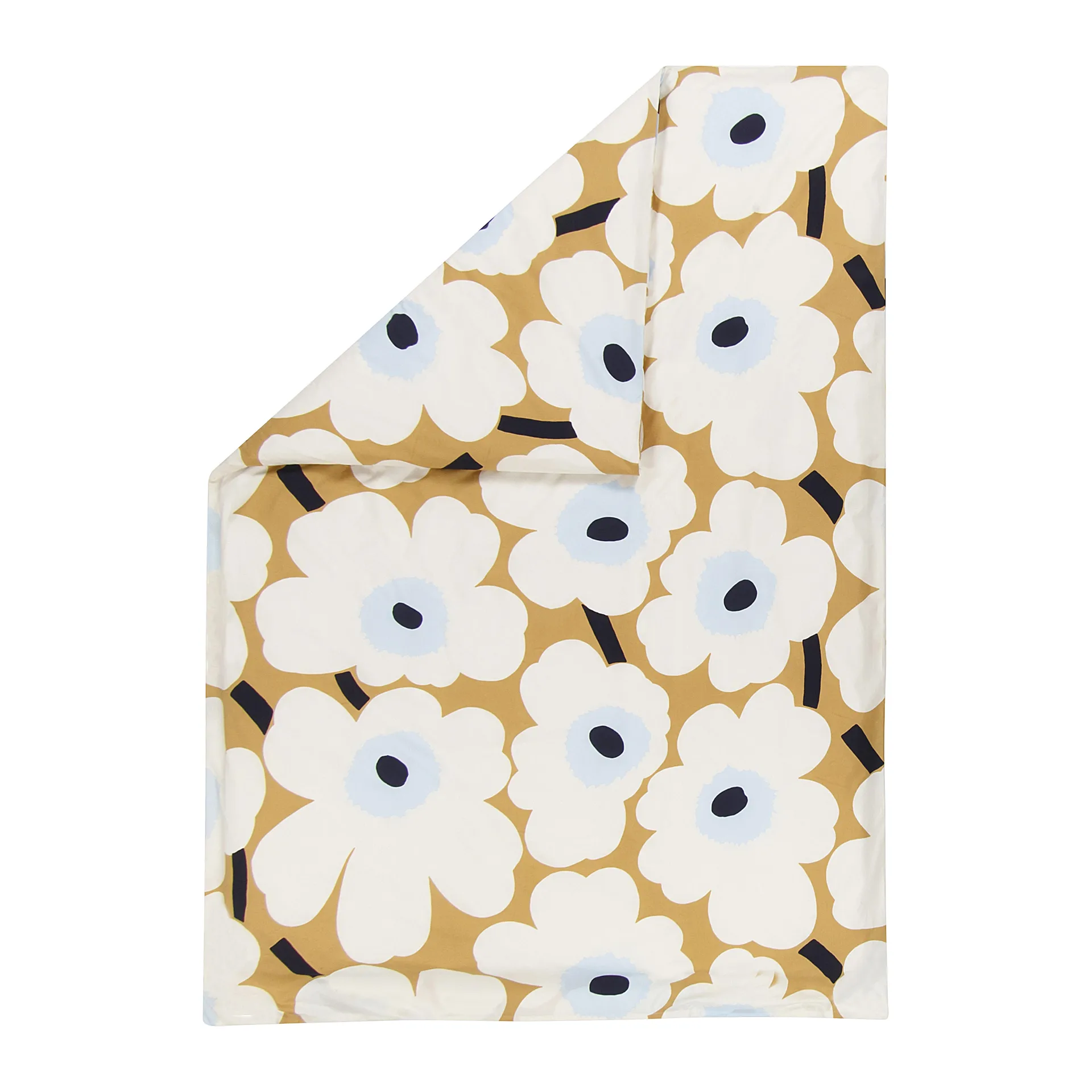 Funda nórdica Unikko 150x210 cm, beige-crudo-azul Marimekko