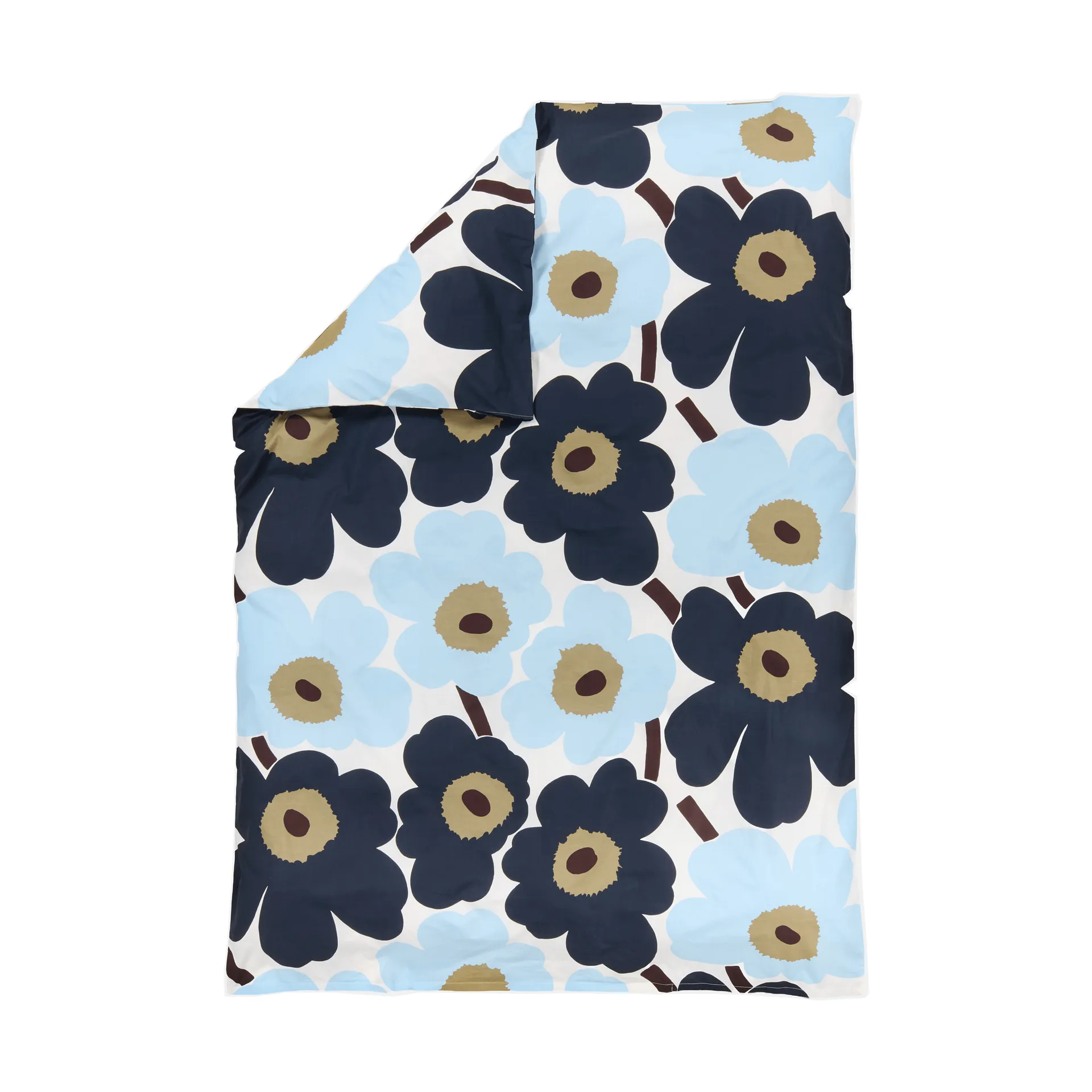 Funda nórdica Unikko 150x210 cm, Off white-blueberry-cold blue Marimekko