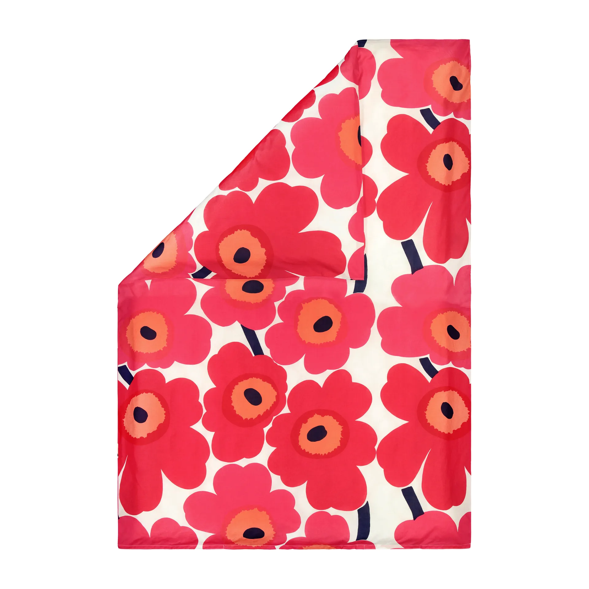 Funda nórdica Unikko 150x210 cm, rojo-blanco Marimekko