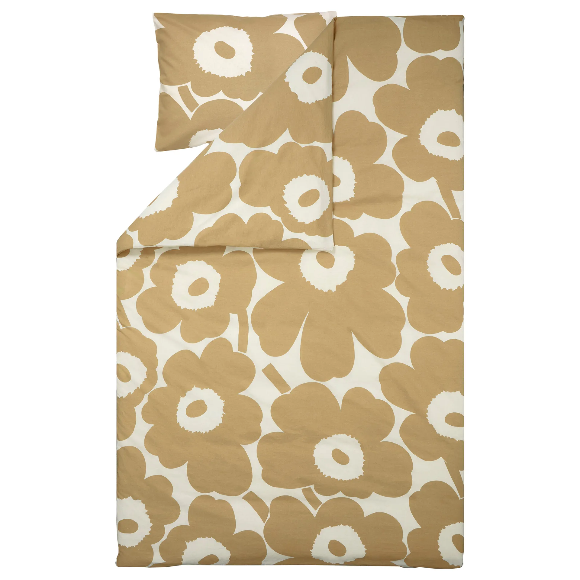 Funda nórdica Unikko algodón-cáñamo 150x210 cm, Beige Marimekko