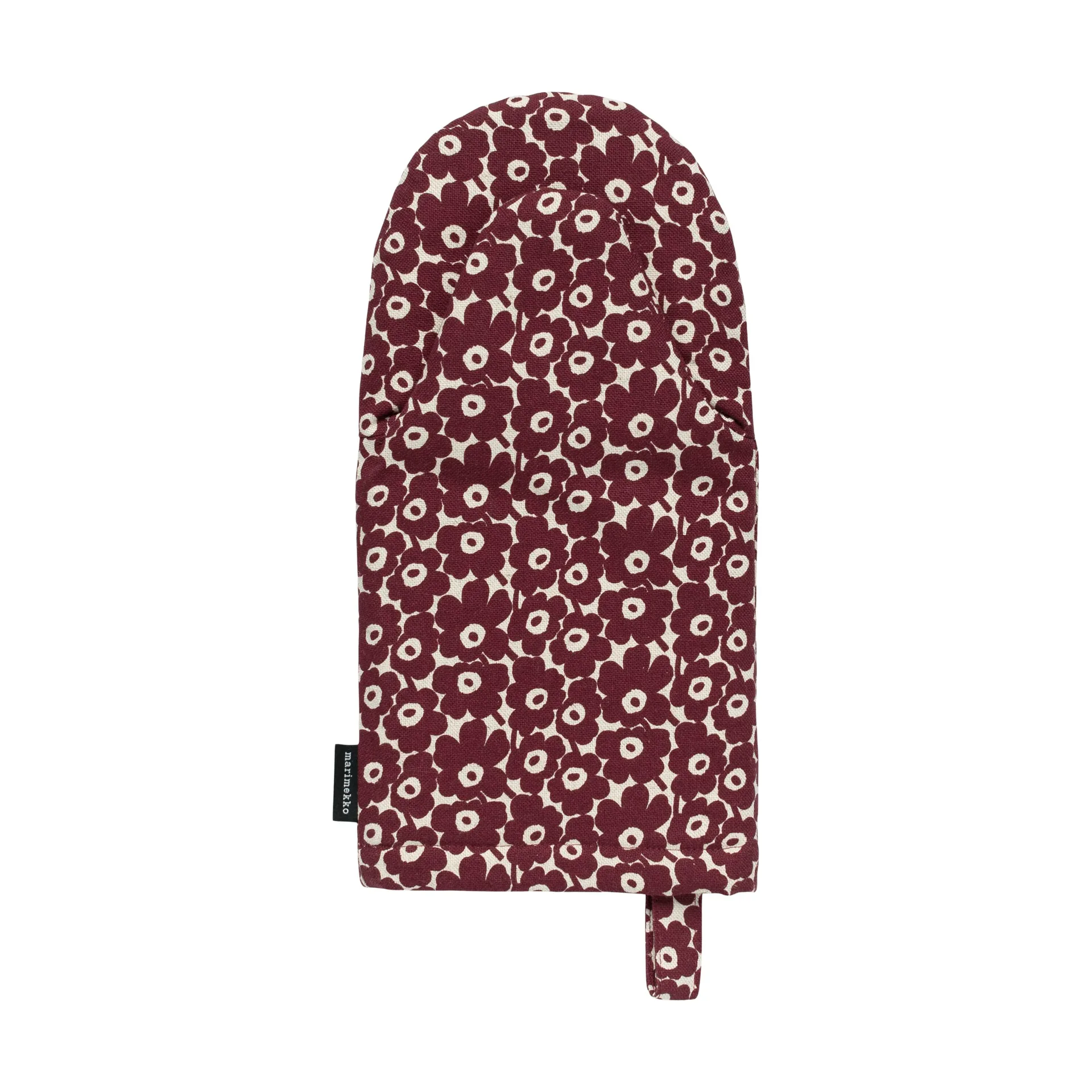 Guante de horno Pikkuinen Unikko, Linen-burgundy Marimekko