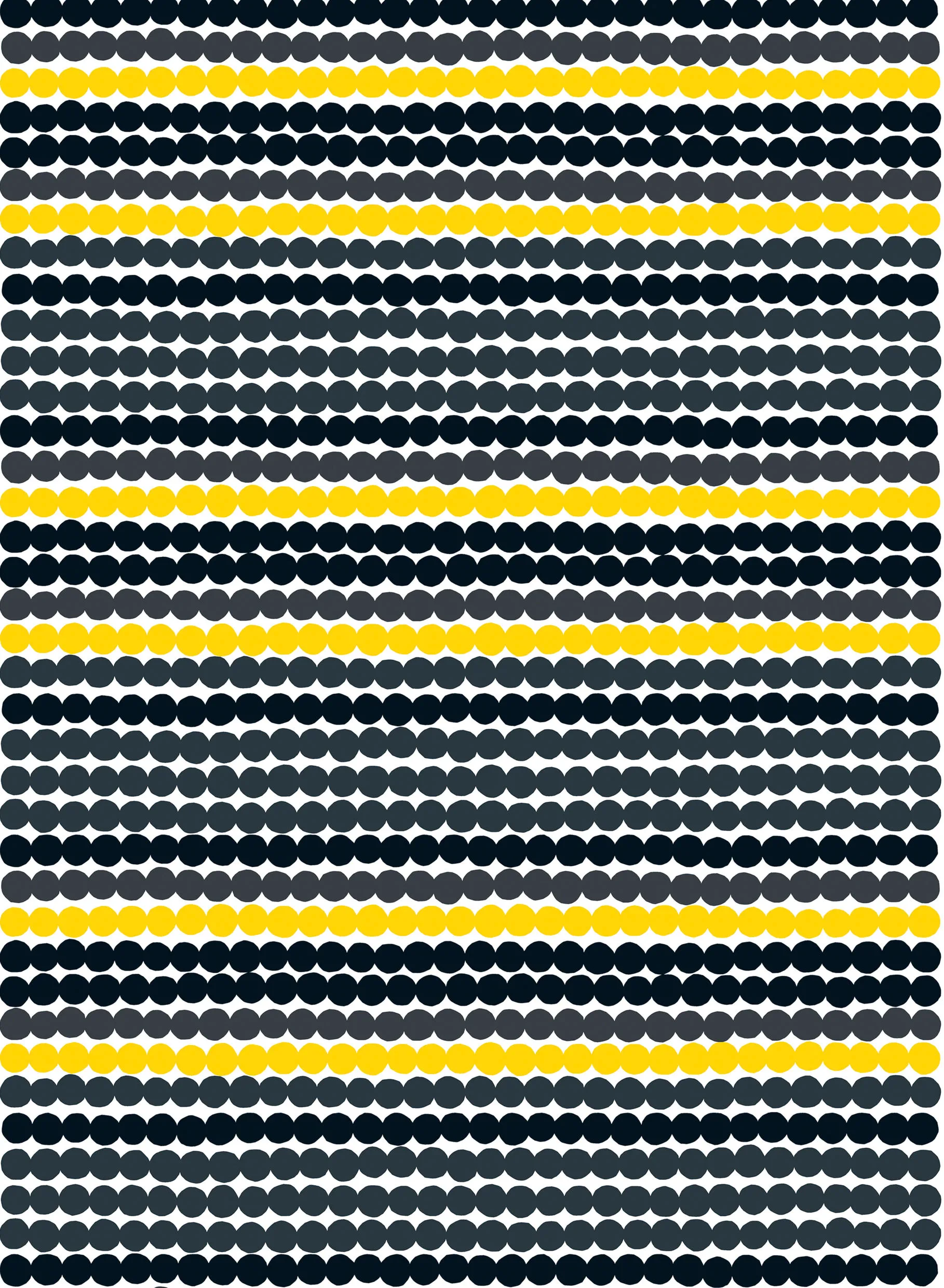 Hule Räsymatto, gris-negro-amarillo Marimekko