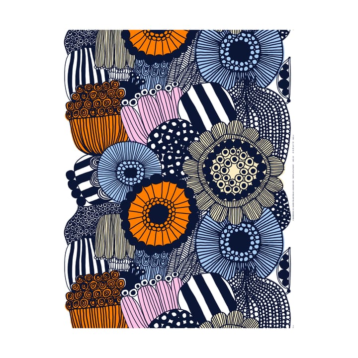 Hule Siirtolapuutarha - White-yellow-orange-light blue - Marimekko