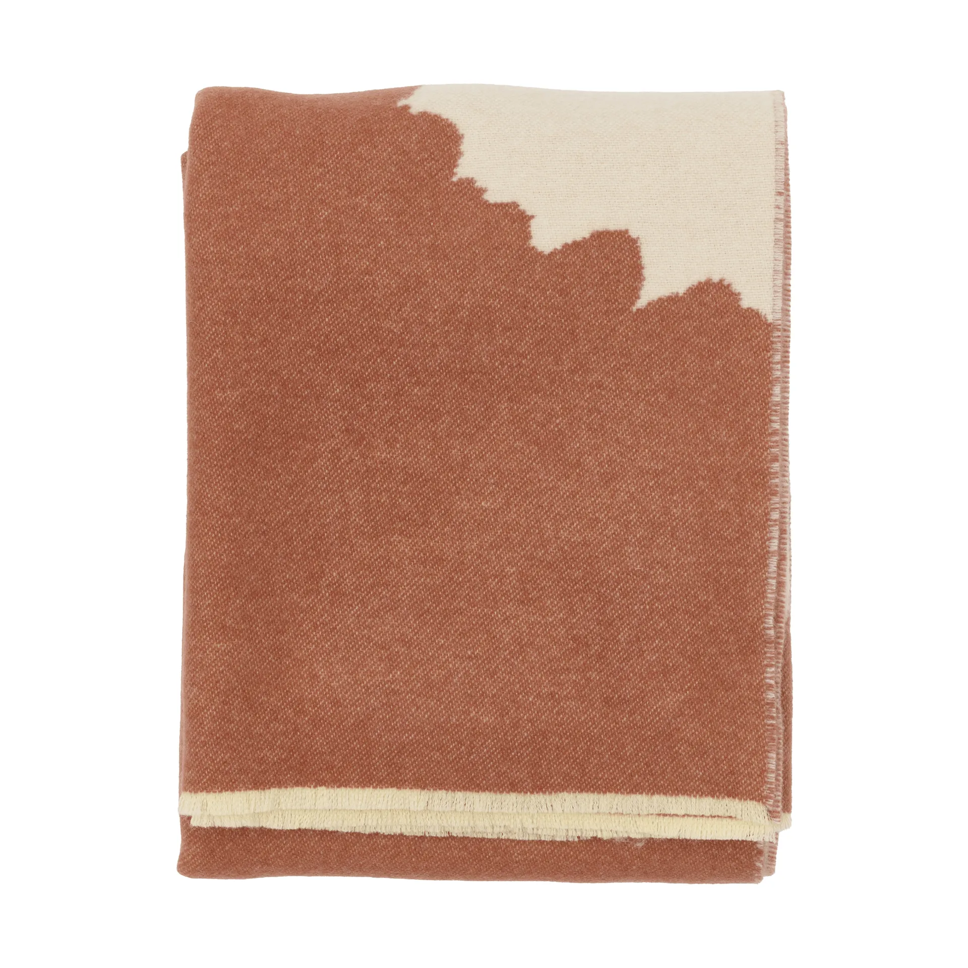 Iso Unikko manta, Off white-chestnut, 130x170 cm Marimekko