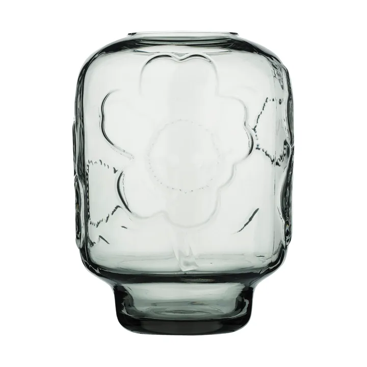 Jarrón de vidrio Unikko - Misty grey, 18 cm - Marimekko