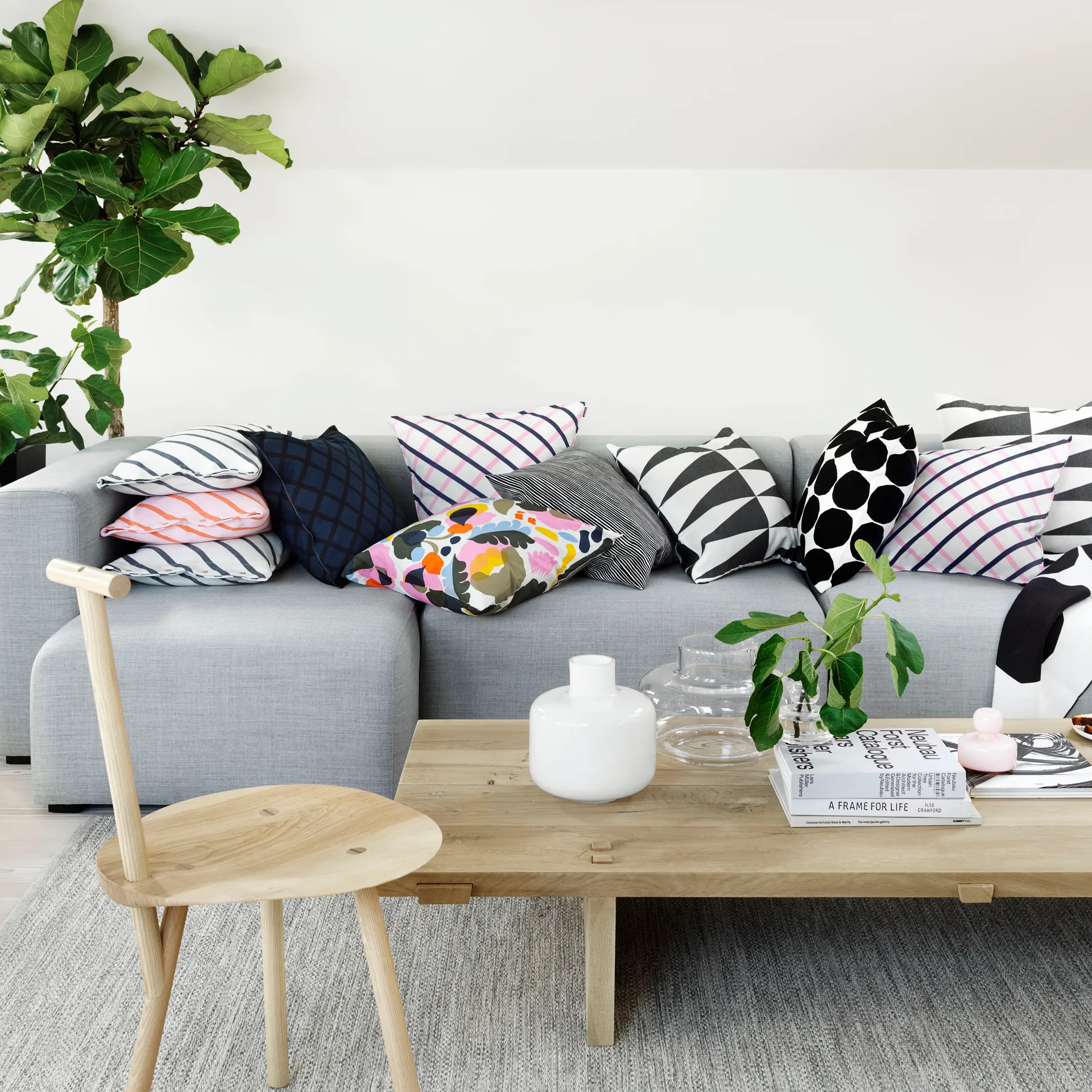 Jarrón Ming, blanco Marimekko