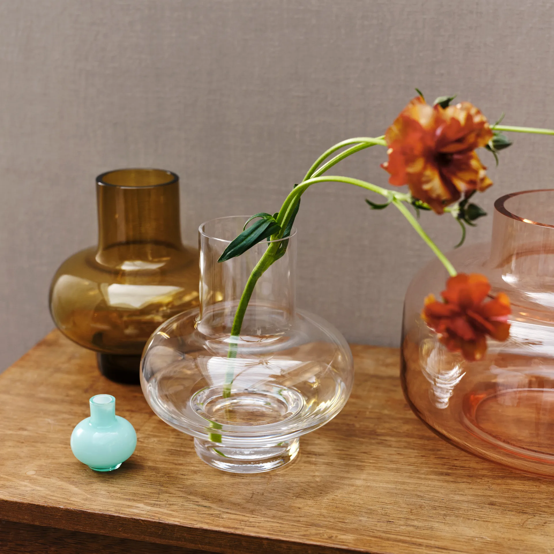 Jarrón Umpu 20 cm, transparente Marimekko