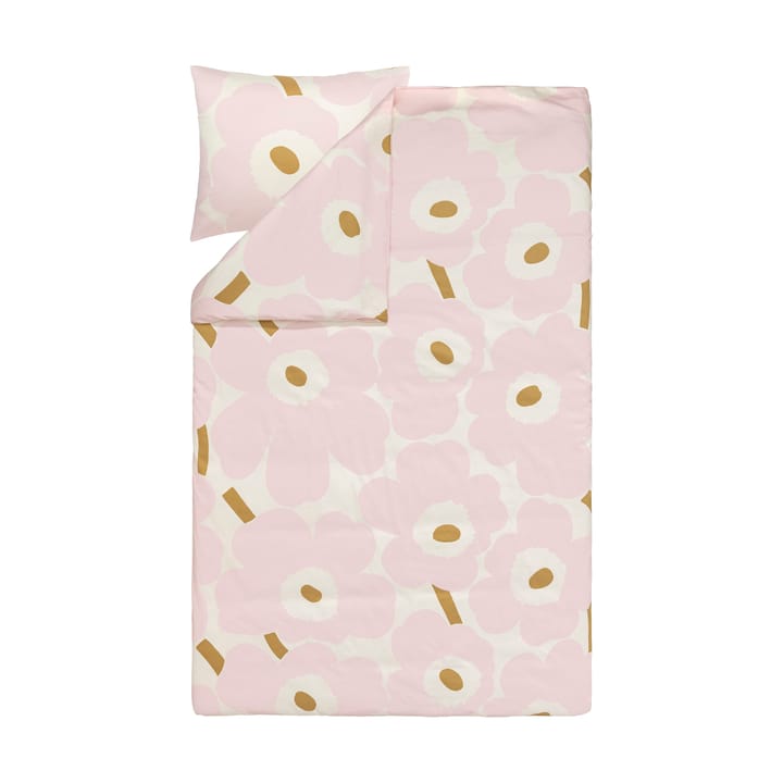Juego de cama Unikko 150x210 cm+50x60 cm - White-light pink-beige - Marimekko