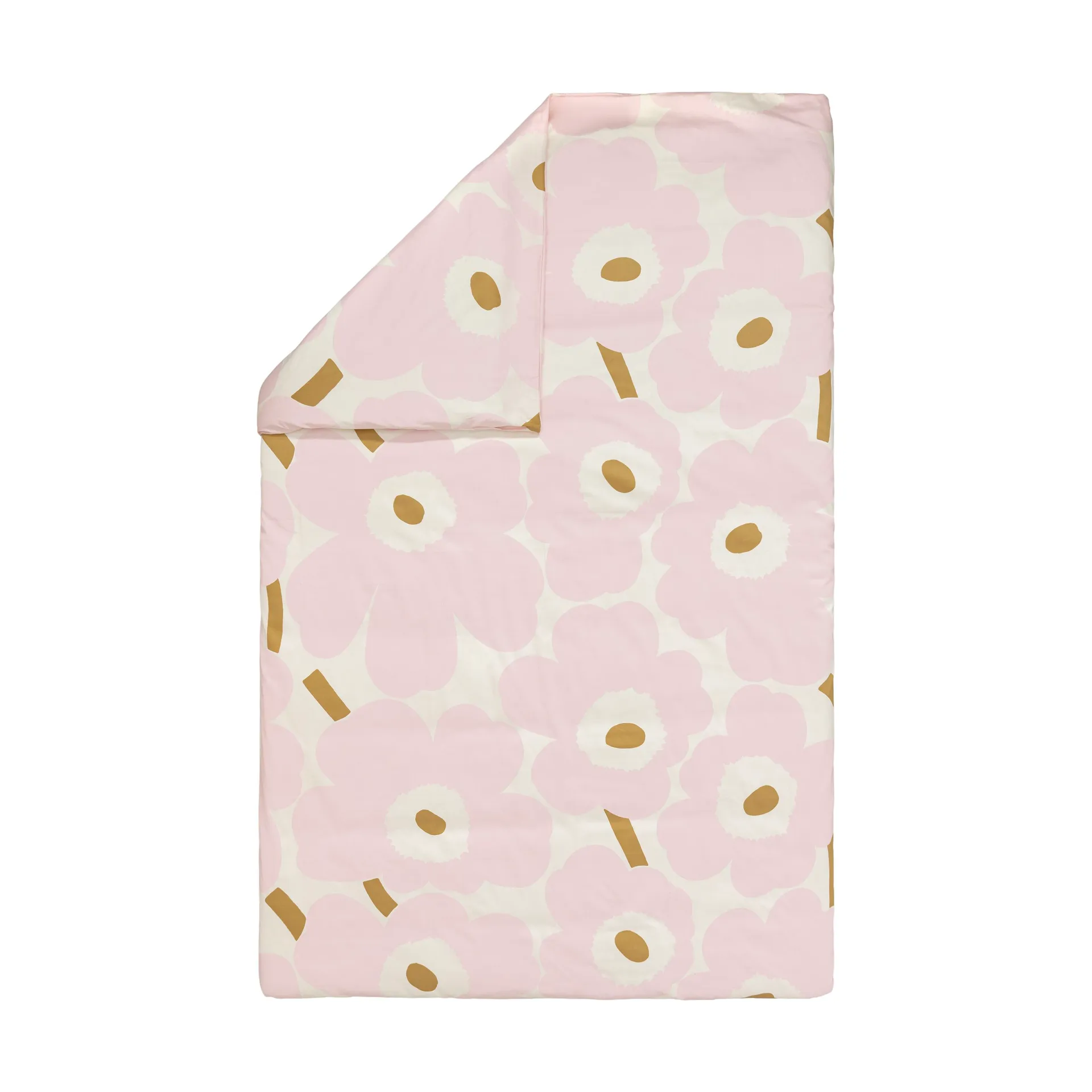 Juego de cama Unikko 150x210 cm+50x60 cm, White-light pink-beige Marimekko