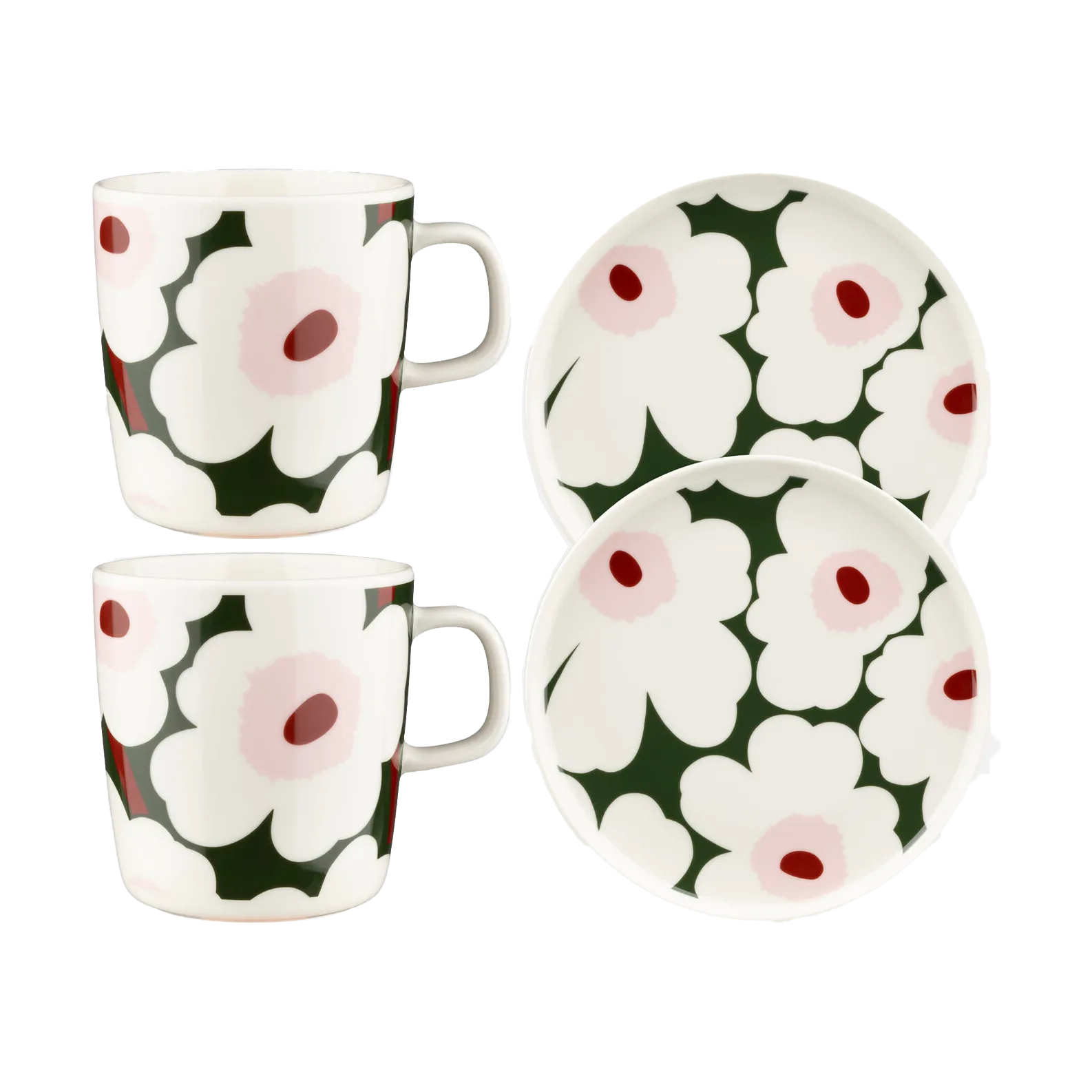 Juego de desayuno Unikko, Verde Marimekko
