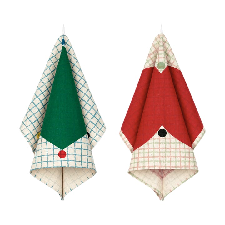 Kalendi & Losange Set de 2 paños de cocina - Cotton-red-green - Marimekko