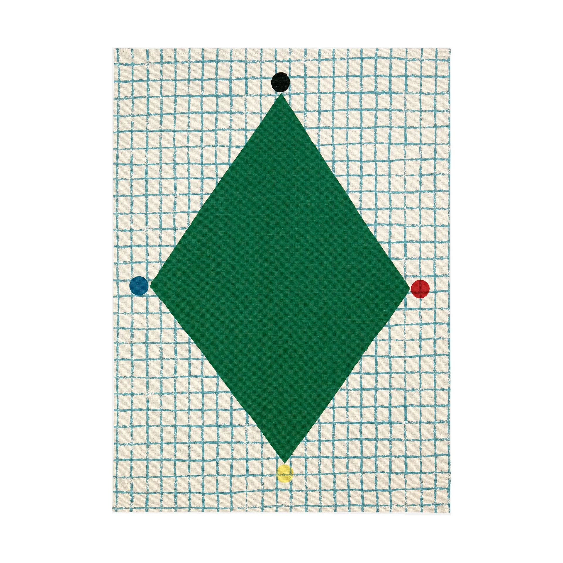 Kalendi & Losange Set de 2 paños de cocina, Cotton-red-green Marimekko