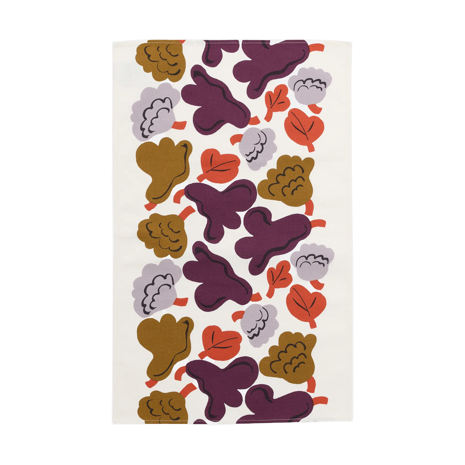Kukasta Kukkaan paño de cocina, Hay-plum-bronze-terracotta, 43x70 cm Marimekko