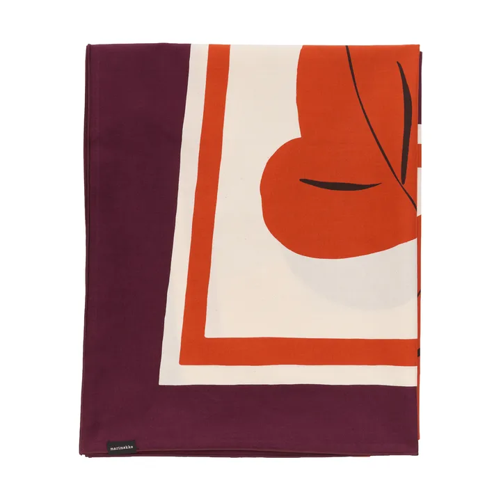 Kukasta Kukkaan pato - Hay-plum-bronze-terracotta, 140x140 cm - Marimekko