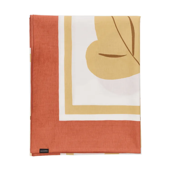 Kukasta Kukkaan pato - White-terrac-ochre-plum, 140x140 cm - Marimekko