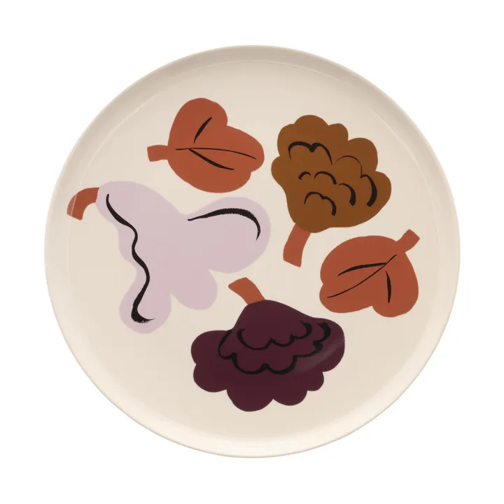 Kukasta Kukkaan plato llano - Stoneware-ciruela-bronce-terracota Ø20 cm - Marimekko