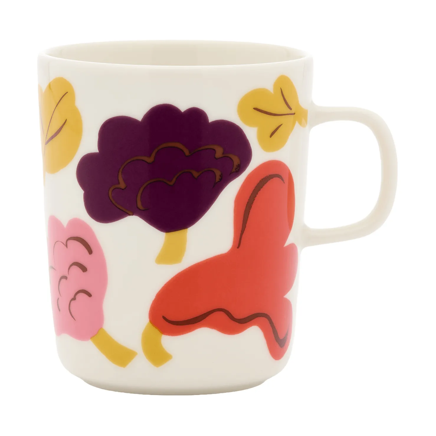 Kukasta Kukkaan taza, White-pink-terrac-plum, 25 cl Marimekko